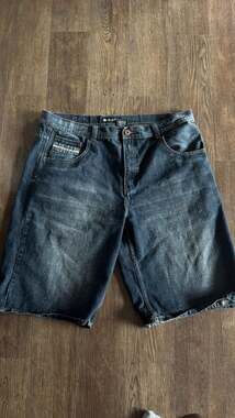 Royal Blue Men's Relaxed Fit Denim Jean Shorts